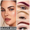 Eyebrow Pomade Cream,Brow Pomade Gel Naturally Long Lasting Waterproof,Delicate and Smooth Eye Brow Makeup Cosmetics with Eyebrow Brush - Purple