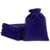 Lucky Monet 25/50/100PCS Velvet Drawstring Bags Jewelry Pouches for Christmas Birthday Party Wedding Favors Gift Candy Headphones Art and DIY Craft (50Pcs, Royal Blue, 2.8” x 3.5”)