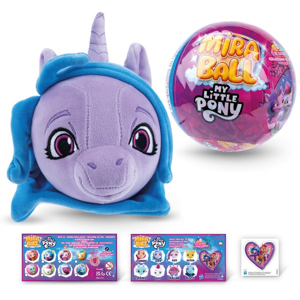 MiraBall My Little Pony Mystery Expandable Maxi Plush to UNbox, Collectible Squishy and Soft Plush with 4 Surprise, Limited Edition, Great Toy Gift for Kids Aged 3+ (1-Pack)