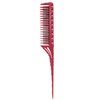 Teasing Comb, 3 Row Comb Hair Care Hair Styling Modeling Comb Lightweight Hair Salon Supplies Comb (Red)