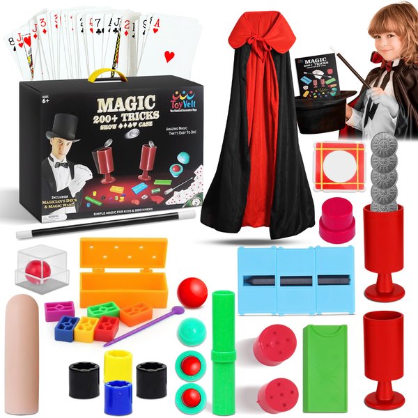 ToyVelt Magic Tricks Magic Set - Kids Magic Kit for Beginners with Over 200 Tricks and Instructions - Hours of Fun and Learning - for Boys and Girls Ages 5, 6,7 and Up