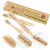 Premiumswede Bamboo Toothbrushes Soft Bristles Adult - 8 Pack Eco-Friendly Bamboo Toothbrushes Individually Wrapped - Sealed Soft Bristle Toothbrush - Biodegradable Natural Wooden Toothbrushes
