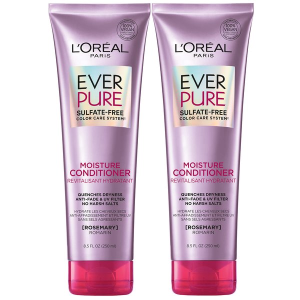 L'Oreal Paris EverPure Moisture Sulfate Free Conditioner for Color-Treated Hair, 8.5 Ounce (Set of 2)