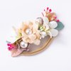 Wiwpar Flower Crown Headband Bead Headwear Elastic Adjustable Head Piece Girl's Hairbands for Toddler and Childrens (Ivory)