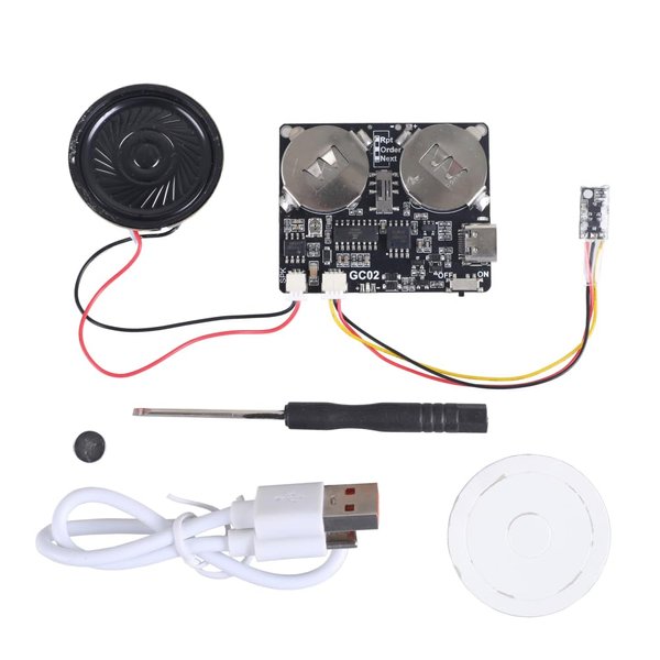 DONGKER 8M Programmable Voice Record Module,DC 5V Magnetic Control DIY Music Voice Recording Module with Speaker Can Change 3 Play Modes for Personalized Greetings Holiday Crafts Cards