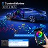 Acrylic Interior Car LED Strip Light with Wireless APP, RGB 6 in 1 with 175 inches 593 LEDs Fiber Optic Ambient Lighting Kits, 16 Million Colors Sound Active Function Car Neon Lights