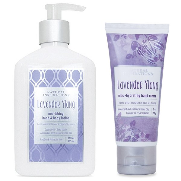 Natural Inspirations Hand & Body Lotion and Hand Creme Gift Set - Lavender Ylang