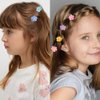 ATODEN Small Hair Clips for Girls 10Pcs Mini Hair Clips Flower Hair Clip 0.7'' Tiny Daisy Hair Clips Claw Clips for Thin Hair Baby Hair Clips Cute Hair Clips Mini Hair Claw Clips Toddler Hair Clips