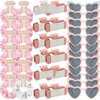 36pcs Bridesmaid Scrunchies Proposal Gifts 4.1inch square Hair Claws Bachelorette Claw Clip Hair Clips heart sunglasses Girls Stuff Cute Hair Clips for Wedding Party Favors (36pcs White&Pink)