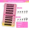 Self-adhesive Lash Clusters 55Pcs Cluster Lashes Cluster Eyelash Extensions Mix8-16mm Sticking Eyelashes Clusters Wispy DIY Eyelash Extension Thin Band For Makeup at Home by W(02)