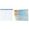1 Set of 10 Pieces Synthetic Hair Paint Brushes, Blue, for Acrylic, Oil and Watercolor Painting