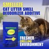 SMELLEZE Natural Cat Litter Deodorizer and Litter Box Odor Eliminator Additive for Strong Smells Unscented Kitty Litter Smell Control Safe Long-Lasting Granules for Multi Cat Homes 2 lb