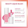 Iakerain Beauty Liquid Blush for Cheeks with Natural Matte Finish, Soft Cream Face Blush, Moisturizing Lightweight Blendable Feel, Long-Lasting (#3 In Hot Pink, 4ml)