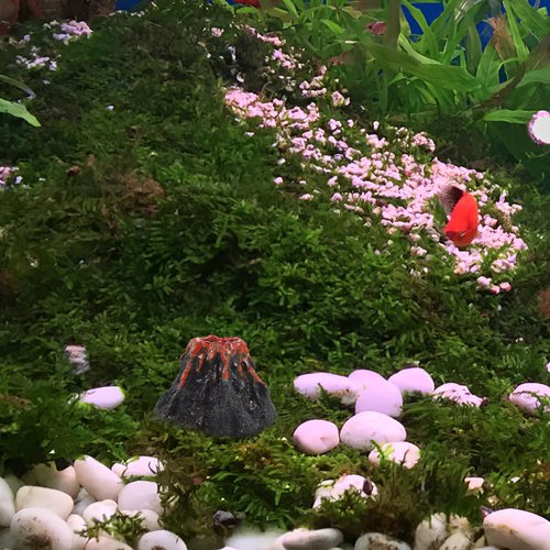 BESPORTBLE Mini Volcano Toy Aquarium Volcano Ornament Volcanic Eruption Model Fish Tank Decoration Simulation Volcano Figurine Ornament for Bonsai Fairy Garden Landscape Decor
