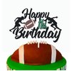 Happy 11th Birthday Football Cake Topper 11st Birthday Party Decorations Eleven Years Old Rugby Player Scene Cake Decoration For Kids Sport Theme Eleventh Birthday Party Supplies for Boys (11)