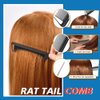 Small Elastic Hair Ties, TsMADDTs 2000 Pcs Hair Rubber Bands with Organizer Box, 7 Natural Colors Clear&Black&Brown Elastic Hair Ties with Hair Tail Tools, Rat Tail Comb