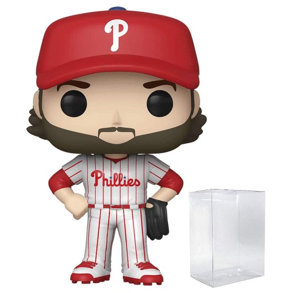 Bryce Harper Philadelphia Phillies White Jersey #34 Pop Sports MLB Action Figure (Bundled with EcoTek Pop Protector to Protect Display Box)