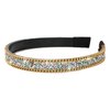 Jaciya Rhinestone Headband Crystal Bling Rainbow Headband for Women Girls Hair Accessories Gold Metal Chain Headband Glitter Sparkle Hairband Women's Fashion Head Band