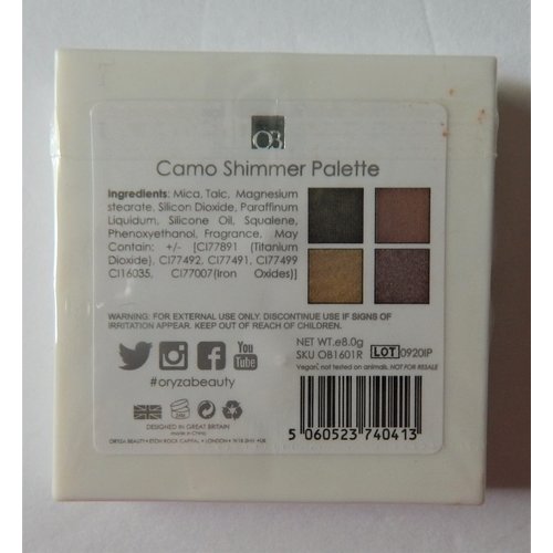 Oryza Beauty Camo Shimmer Mini Eyeshadow Palette