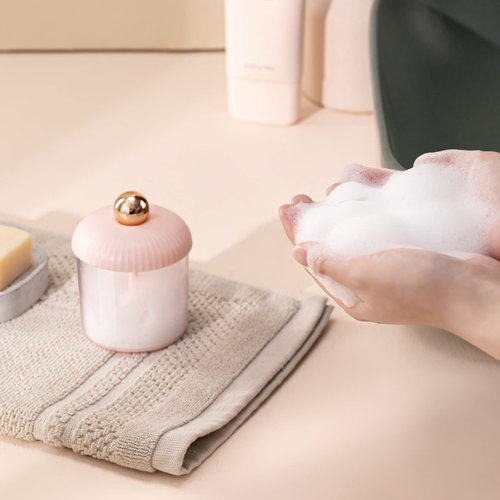 chhwau Foam Whip Maker，Face Wash Foamer，Rich Foam Maker for Face Wash，Foam Cleanser and Face Wash ，Skincare Tools (pink)
