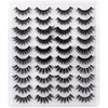 Eyelashes 3D False Lashes Fluffy Natural to Thick Faux Mink Lashes 20 Pairs Pack 17-20MM Long Wispy Crossed Fake Eyelashes 5 Styles Handmade Eye Lashes by Yawamica