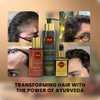 EKMIVEDA Hair Growth Set With Ayurvedic Herbs- Amla, Bhringraj, Castor, Rosemary For Hair Growth. Sulfate Free Hair Thickening Product,3 Pcs - Oil, Shampoo & Serum, 8.45 Fl Oz