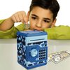 Yoego Kids Money Bank, Electronic Piggy Banks, Great Gift Toy for Kids Children, Auto Scroll Paper Money Saving Box Password Coin Bank,Perfect Toy Gifts for Boys Girls (Blue Camo)