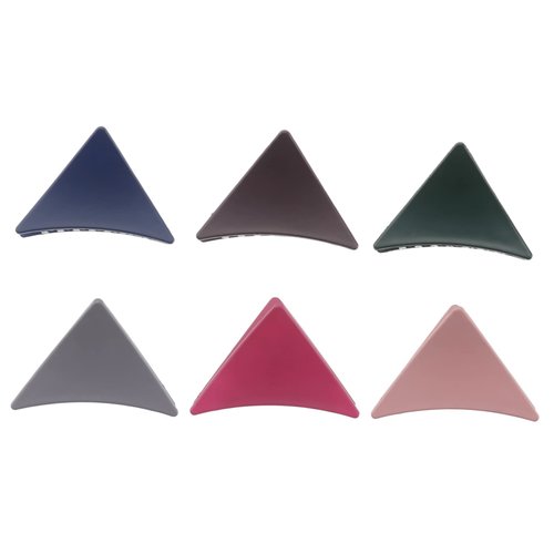Beatifufu 6pcs Triangular Geometry Gripper Triangle Claw Clip Ponytail Claws Hair Claw Clips Headwear for Women Plastic Hair Clips Claw Clip Hair Pieces for Women Adults Headwear Hair Claws