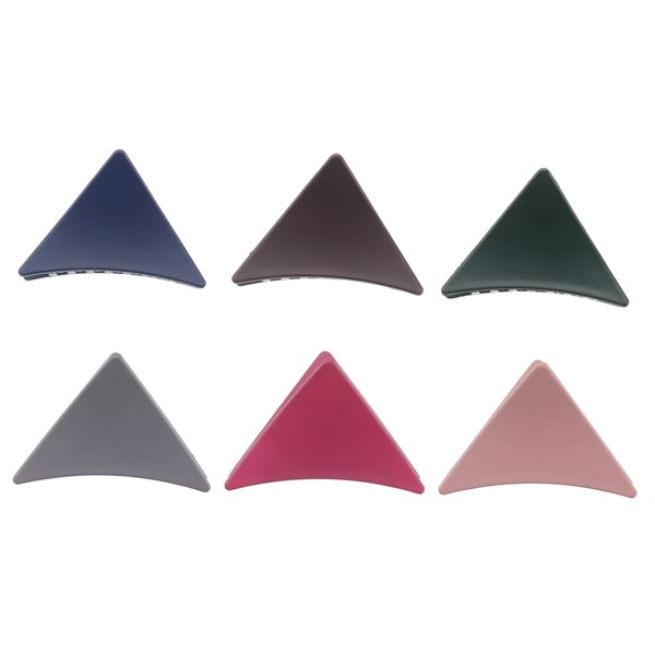 Beatifufu 6pcs Triangular Geometry Gripper Triangle Claw Clip Ponytail Claws Hair Claw Clips Headwear for Women Plastic Hair Clips Claw Clip Hair Pieces for Women Adults Headwear Hair Claws