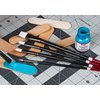 Angelus Paint Brush Set Round Flat Angular Artist Acrylic Paint Brush Set Shoe paint Brush set (5 pcs)