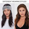 Wecoe Headbands for Women, 6pcs Fashion Knotted Headbands Wide Elastic Thick Turban Headbands for Wigs African Hair Head Wrap Sweat Headbands Workout Hair Bands Gym Hair Accessories For Women(Set B)