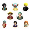 YJacuing 8PCS/Set 1.8" Anime Mini Action Figures Building Blocks, Miniature Figurines Toys Cake Toppers (OP)