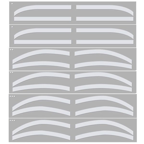 6 Pairs Disposable Airbrush Brow Shaping Stickers Microblading Eyebrow Templates Airbrush Brow Art Brow Mapping Stickers Plantillas para Cejas Airbrush (6 Pairs)