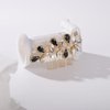 Bridal Hair Comb Rhinestone Teardrop Hair Comb for Bride Beaded Cute Hair Pieces Multi-Color (black, GOLD)
