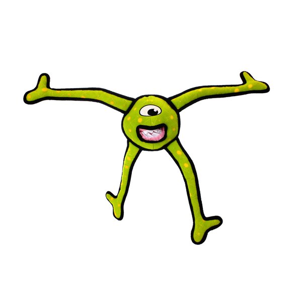 TUFFY - World's Tuffest Soft Dog Toy - Alien Green Legs - Multiple Layers. Made Durable, Strong & Tough. Interactive Play (Tug, Toss & Fetch). Machine Washable & Floats