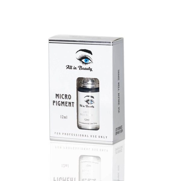 All in beauty Permanent Makeup Pigment for Eyeliner, Vegan Microblading and Ombre Brows Pigments, Professional use Cosmetic Pigment. Eyeliner and Eyebrows Tattoo Pigment. Liner Pigment (12ml)