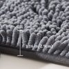SONORO KATE Bathroom Rug 32"×20", Non-Slip Bath Mat,Soft Cozy Shaggy Thick Chenille Bath Rugs for Bathroom,Plush Rugs for Bathtubs,Water Absorbent Rain Showers and Under The Sink (Dark Grey)