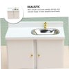 HONMEET Doll House Kitchen Sink Miniature Cabinet Scale Dollhouse Furniture for Kitchen Bathroom Decor Miniature Accessory for Dollhouse Interiors