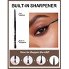 Erinde Waterproof Gel Eyeliner Pencil, Glide on Smooth Eyeliner for Mature Women, Long-Wearing Matte Gel Cream Texture, Creamy Retractable Eye Liner, Built-in Sharpener, Transfer-Proof, Brown