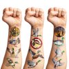 Generic 96 PCS Mallard Duck Birthday Party Decorations Party Favors Supplies Decor Cute Hunting Duck Temporary Tattoo Stickers Gifts for Kids Classroom Prizes Rewards, White, Grey