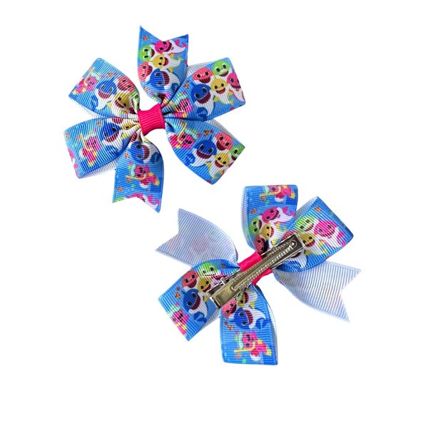 Shark Inspired Hair Bow Set by Inspired Bows