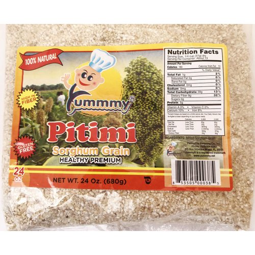 Yummmy Sorghum Millet Pitimi, 24 oz, Milled Coarse Grain, Kosher Certified, Gluten Free
