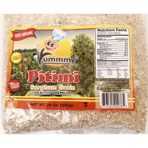 Yummmy Sorghum Millet Pitimi, 24 oz, Milled Coarse Grain, Kosher Certified, Gluten Free