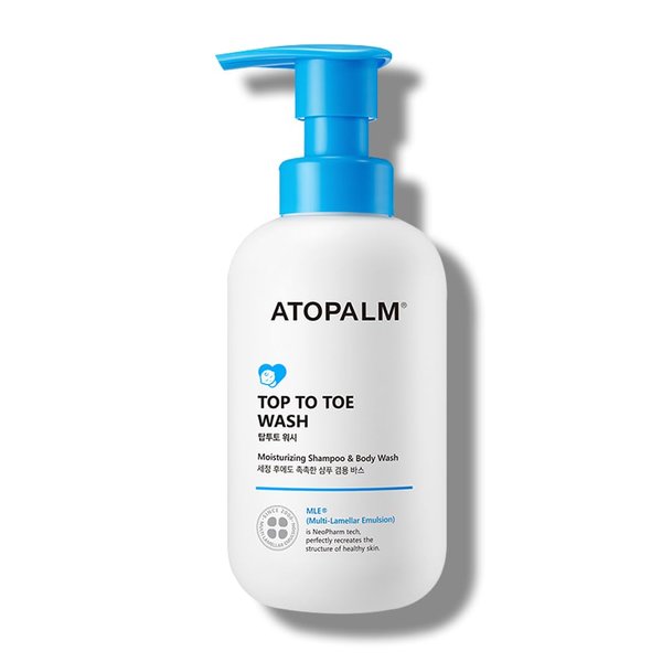 ATOPALM Top to Toe Baby Wash & Shampoo, Sulfate-Free, pH Balanced, Head to Toe Bath, 10.1 Fl Oz, 300ml