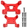 ShareGoo Aluminum Front Bumper Shock Tower Mount Rear Wing Compatible with WLtoys 144001 144010 124016 124017 124018 124019 RC Car Upgrade Parts (Red)