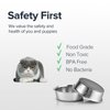 URBUDDIES 2 Pack Hammered Stainless Steel Cat Bowls, Premium Metal Cat Bowls with Non Slip Rubber Bottom, Dishwasher Safe, Easy to Clean, 2 Cup, Gray Bottom