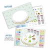 jewFadz Single Pack Pesach Stunning Seder Plate &Beautiful Steps Reusable Sticker Scenes – Best Traditional Passover Creativity Learning Gift for Kids and Adults