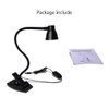 CeSunlight Clamp Desk Lamp, Clip on Reading Light, 3000-6500K Adjustable Color Temperature, 6 Illumination Modes, 10 Led Beads (Black)