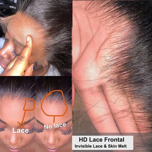 QUINLUX WIGS Short Loose Deep Wave HD Invisible Lace Frontal Wig Brazilian Human Hair Pixie Short Curly Bob Cut 13X6 HD Transparent Lace Front Human Hair Wigs for Black Women Preplucked Baby Hair 10"
