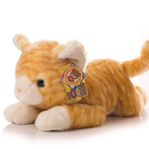 12 Inch Cute Cat Plush Toys Kitten Stuffed Plush Toys Animal Kitten Doll (Orange)